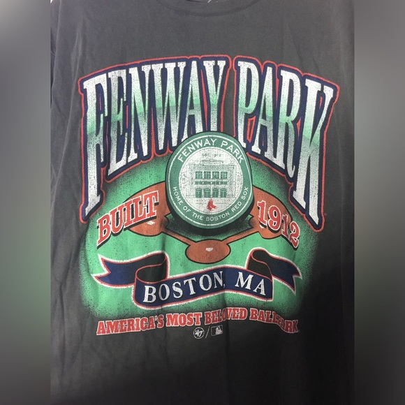 NWT 47 Fenway Park Red Sox Vintage Inspired Tee in Flint Black - Size M - Picture 2 of 7